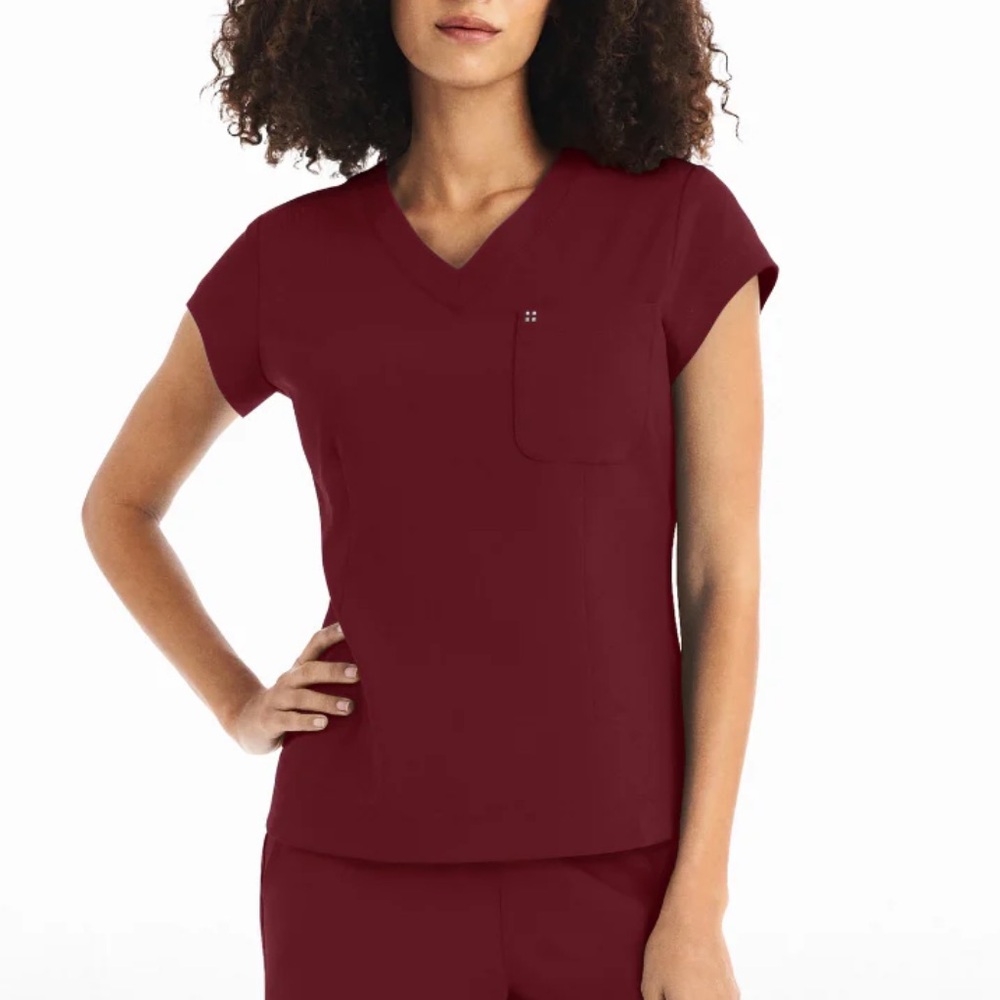 Women’s White Cross Scrub Set